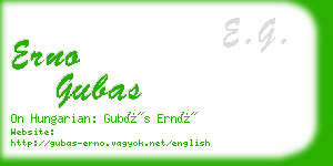 erno gubas business card